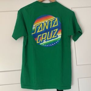 Santa Cruz Tee shirt green men size S Like new
